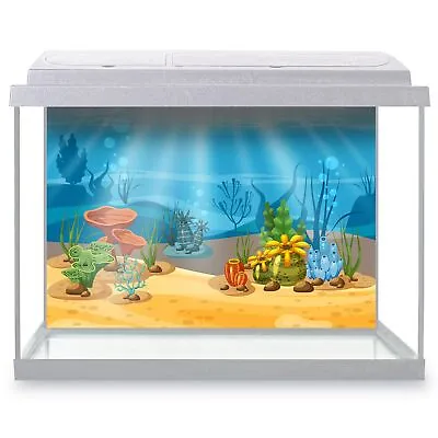 Fish Tank Background Cartoon Algae Coral Reefs Marine Life • £9.99