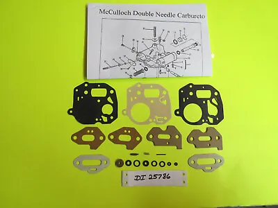 McCulloch 66503 Mac 1-10 2-10 3-10 Carburetor Walbro Double Needle Carb Kit • $42.95