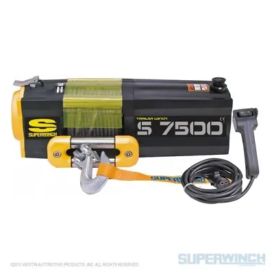 Superwinch 7500 LBS 12 VDC 5/16in X 54ft Steel Rope S7500 Winch • $673.99