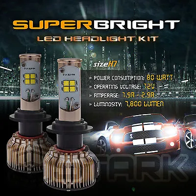 LED 80W 7800LM LED Kit CREE XT-E 6000K White Headlight Light - H7 (B) • $22.79