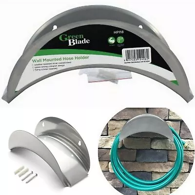 £7.90 • Buy Garden Hose Pipe Hanger Wall Mounted Cable Storage Shed Hose Holder Reel Metal