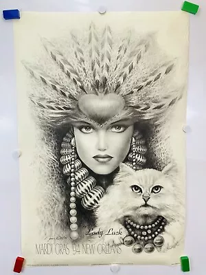 Very Rare!! 1994 Mardi Gras New Orleans “Lady Luck” Signed James Russel Poster • $182.24