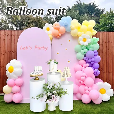 163Pcs Daisy Balloon Garland Arch Kit With White Daisy Flower Reusable Dajg • £12.47