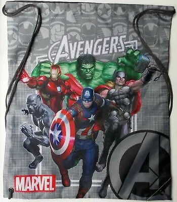 £7.28 • Buy Marvel Avengers Drawstring School Grey Kids Swim/Gym Bag