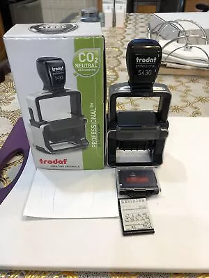 $16.99 • Buy Trodat Professional 5430/L Custom Stamp Dater, Self-Inking, Paid,faxed,received