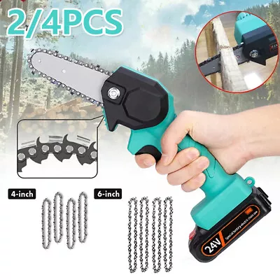 4 /6  Mini Chainsaw Chain Blade 2/4PCS Woodworking Electric Chainsaw Chain Blade • $6.63