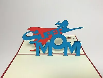 Mother's Day Card. 3D Pop Up Super Mom Card/Superwoman Mother's Day Pop Up Card • $9.99