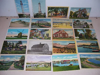 1910-1940s CAPE COD MA. ANTIQUE & LINEN POSTCARD LOT Of 20 DIFF. • $9.99