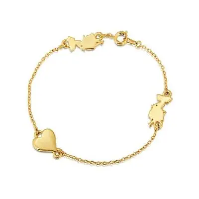 £23.12 • Buy Disney Couture - Alice In Wonderland - Heart Bracelet Yellow Gold Authentic