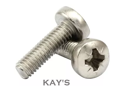 M1.6 M2 M2.5 Pozi Pan Head Machine Screws A2 Stainless Steel Posidrive Bolts • £3.18