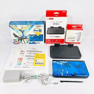 $199.80 • Buy [Excellent] Nintendo 3DS LL Pokemon X  Xerneas Yveltal Blue Console Box Japan