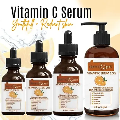Dermaxgen® Pure Vitamin C 20% + E + Hyaluronic Acid Face Serum BEST Anti-Wrinkle • $22.95