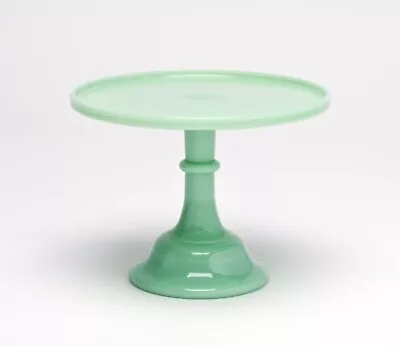 Mosser Glass USA Vintage Style Cake Stand Jadeite Green 9 Inch • $57.95