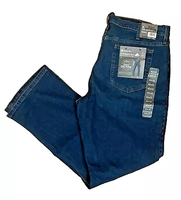 Member's Mark Mens Straight Fit Stretch Jeans Size 42X32 Color Medium • $21.79