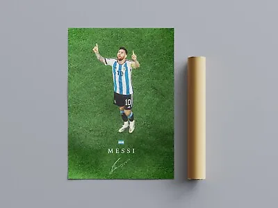 Leo  GOAT  MESSI - FIFA WORLD CUP - Argentina - Wall Digital Art Poster • $14.99