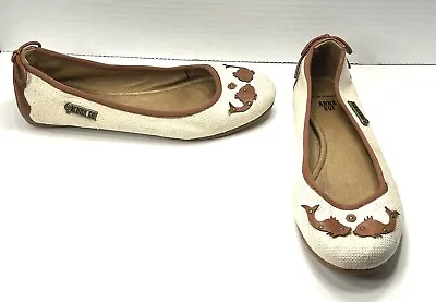 ANNA SUI Kissing Fish Skimmers Ballet Flats Women’s Size 6 US Hush Puppies Shoes • $25