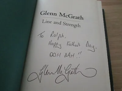 $44 • Buy Glenn McGrath - Line And Strength  Cricket Autobiography Book  - Signed By Glenn