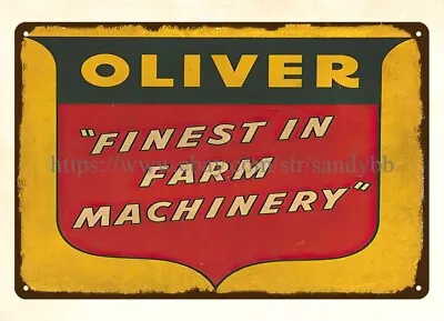 Oliver Farm Tractor Machinery Metal Tin Sign Chic Home Decor • $18.93