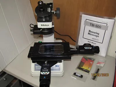 MITUTOYO TM-500 TOOLMAKERS MICROSCOPE 176-811A2  Digital Mic's 164-162 2 Pcs. • $3299.99