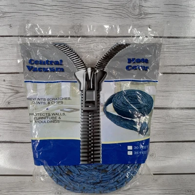 $8.99 • Buy 35FT ZIPPERED CENTRAL VACUUM HOSE COVER SOCK VACSOC Blue
