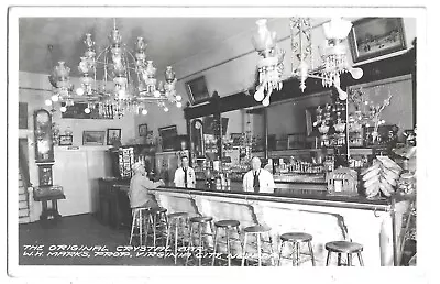 Virginia City NV Nevada RPPC Postcard Crystar Bar Interior Slot Machine • $5