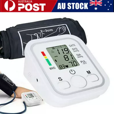 Digital Blood Pressure Monitor LCD Display & Voice Upper Arm Cuff BP Machine UK • $21.85