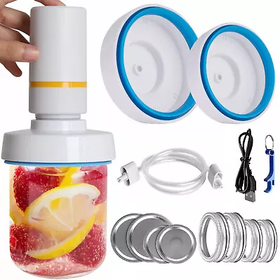 $21.99 • Buy Electric Mason Jar Vacuum Sealer Kit For Regular And Wide Mouth Mason Food Jars
