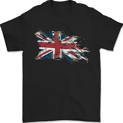 Distressed Union Jack Flag GB British Mens T-Shirt 100% Cotton • £8.49