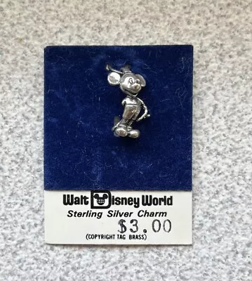 Walt Disney World Mickey Mouse Sterling Silver Pendant Charm. Mint Condition • $9.99