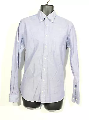 £34.99 • Buy GANT Rugger The Hugger Shirt Navy Blue Magic Oxford Cotton Button Down Mens