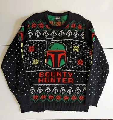 $45 • Buy Geeknet Star Wars Boba Fett Bounty Hunter Ugly Holiday Christmas Sweater Size XL