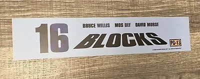 2006 16 Blocks Movie Theater Mylar Poster 2”x12” Bruce Willis Mos Def Yasiin Bey • $12