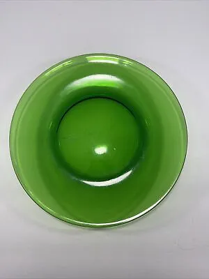 Vintage Vereco France Emerald Green 9  Glass Dinner Plate • $14.99