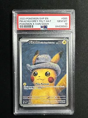 PSA 10 Pokemon X Van Gogh Pikachu PROMO Card Pikachu With Grey Felt Hat 085 🔥 • £180