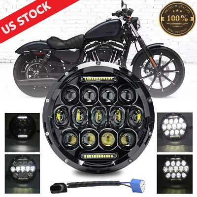 7  Inch Motorcycle LED Headlight Halo For Harley Davidson Touring Sportster • $27.59