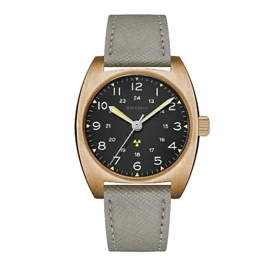 MERKUR Mens Luxury Watches Bronze Watch Manual Wind Mechanical Wristwatch M01D • $149