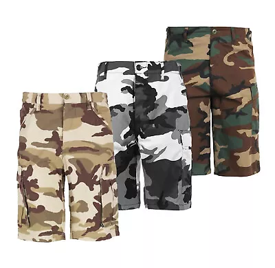 Men's Camouflage Casual Tactical Utility Military Army Camo Cargo Shorts • $31.45