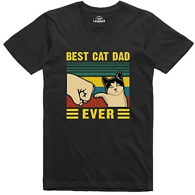 £8.99 • Buy Best Cat Dad Funny Mens T Shirt Regular Fit Cotton Tee