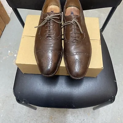 Charles Tyrwhitt Mens Semi Brogue Shoes Size 8.5 F • £59.90