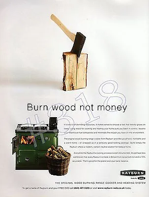 £6.50 • Buy RAYBURN Original Woodburning Range Cooker And CH ADVERT - 2008 Advertisement