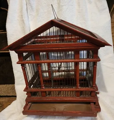 Antique Amsterdam Bird Cage And Water Bottle • $225