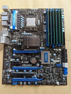 Motherboard/CPU/Ram Combo - MSI X58A-GD45 LGA1366 - Intel I7-960 - 12 GB Ram • $99