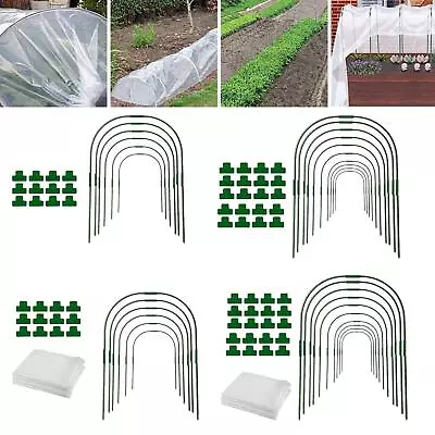 Greenhouse Hoop Kits Netting Tunnel Hoop Clip Frame For Vegetable Planter Fruits • £15.94