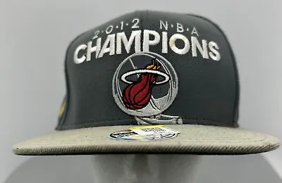 Miami Heat 2012 NBA Champions Adidas Official Locker Room Snapback Hat Cap • $19.78