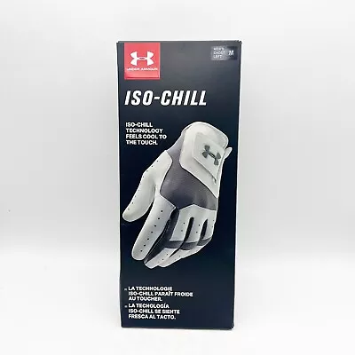 Under Armour Iso Chill Mens Left Golf Glove Size Medium Steel Gray White • $14.99