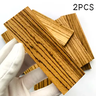 2x African Zebra Wood Knife Handle Scales For Knives Guitar Making Wood Block • $23.43