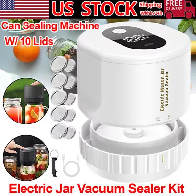 Auto Mason Jar Vacuum Sealer Can Food Sealer For Wide&Regular Mouth Mason Jar US • $20.99