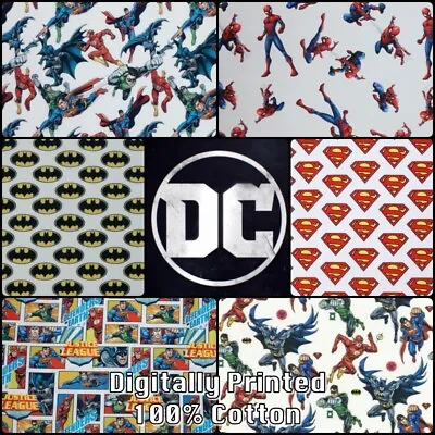 Licensed SUPERHEROES  Batman Superman DC Comic 100% Cotton Dress + Craft Fabric • £6.25