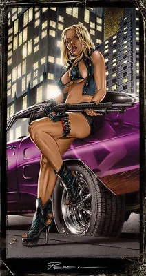 GREG REINEL 'Assassin' Silkscreened Art Print - Signed & Numbered Mopar Pinup • $35