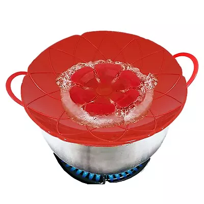 Pan Lid Splash Guard Silicone Saucepan Pot Steamer Microwave Overflow Cover • £9.49